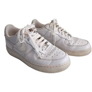 Nike 315115-112 Air Force 1 Lace Up White Sneaker Shoes Women's Size 8